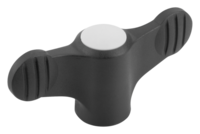 Pokrętło Motylkowe termoplast ciemnoszary RAL 7021 (06652-1055) - Norelem