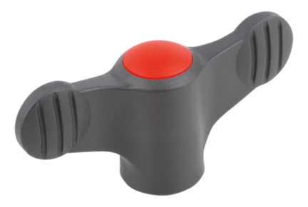 Pokrętło Motylkowe termoplast ciemnoszary RAL 7021 (06652-2A36) - Norelem