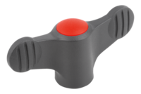 Pokrętło Motylkowe termoplast ciemnoszary RAL 7021 (06652-2A36) - Norelem