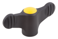 Pokrętło Motylkowe termoplast ciemnoszary RAL 7021 (06652-09057) - Norelem