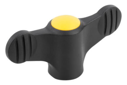 Pokrętło Motylkowe termoplast ciemnoszary RAL 7021 (06652-2A47) - Norelem