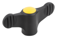 Pokrętło Motylkowe termoplast ciemnoszary RAL 7021 (06652-2087) - Norelem