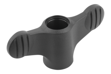 Pokrętło Motylkowe termoplast ciemnoszary RAL 7021 (06652-10106) - Norelem