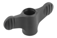 Pokrętło Motylkowe termoplast ciemnoszary RAL 7021 (06652-10210) - Norelem