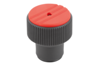 Pokrętło Radełkowane termoplast ciemnoszary RAL 7021 (07125-2066) - Norelem