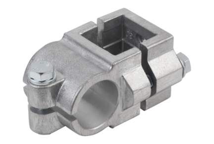 Złączka Zaciskowa krzyzowy aluminium z bębnowaniem (29004-5CSCS) - Norelem