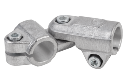 Złączka Zaciskowa do rur okrągłych aluminium z bębnowaniem (29032-5D2) - Norelem
