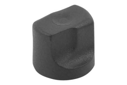 Nakretka Radelkowana termoplast ciemnoszary RAL 7021 (06666-1003) - Norelem