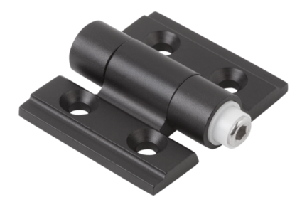 Zawias z nastawnym tarciem aluminium anodyzowane w kolorze czarnym (27859-35301) - Norelem