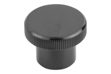 Pokrętło Radełkowane duroplast czarny (06097-102206) - Norelem