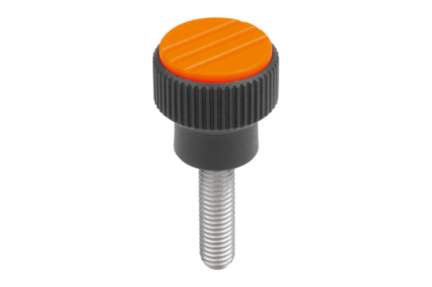 Pokrętło Radełkowane termoplast ciemnoszary RAL 7021 (06092-03101X20) - Norelem