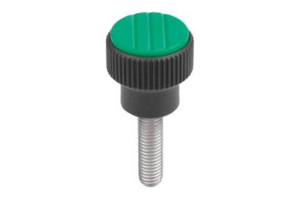 Pokrętło Radełkowane termoplast ciemnoszary RAL 7021 (06092-01062X30) - Norelem