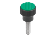 Pokrętło Radełkowane termoplast ciemnoszary RAL 7021 (06092-1062X15) - Norelem