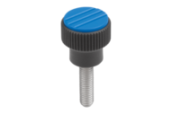 Pokrętło Radełkowane termoplast ciemnoszary RAL 7021 (06092-1063X15) - Norelem