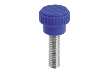Pokrętło Radełkowane 1365 poliamid niebieski RAL 5002 (06094-130005X10) - Norelem