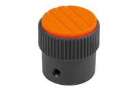 Pokrętło Radełkowane termoplast ciemnoszary RAL 7021 (06100-12061) - Norelem