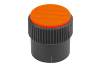 Pokrętło Radełkowane termoplast ciemnoszary RAL 7021 (06100-21051) - Norelem