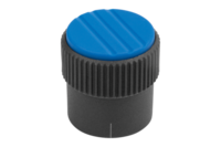 Pokrętło Radełkowane termoplast ciemnoszary RAL 7021 (06100-22063) - Norelem