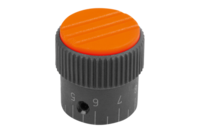Pokrętło Radełkowane termoplast ciemnoszary RAL 7021 (06100-31051) - Norelem