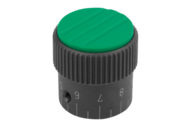 Pokrętło Radełkowane termoplast ciemnoszary RAL 7021 (06100-33082) - Norelem