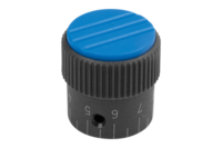 Pokrętło Radełkowane termoplast ciemnoszary RAL 7021 (06100-32063) - Norelem