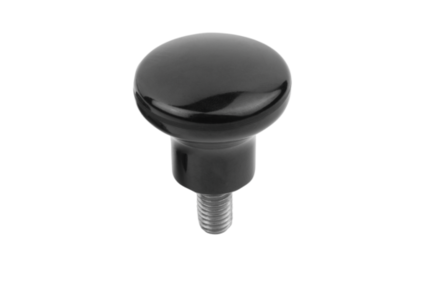 Przycisk Grzybkowy polerowane duroplast czarny (06239-2506X10) - Norelem
