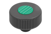 Kółko Radełkowane termoplast ciemnoszary RAL 7021 (06266-23122) - Norelem