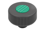 Kółko Radełkowane termoplast ciemnoszary RAL 7021 (06266-21082) - Norelem
