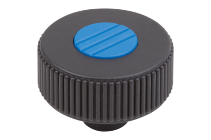 Kółko Radełkowane termoplast ciemnoszary RAL 7021 (06266-21053) - Norelem