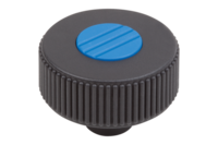 Kółko Radełkowane termoplast ciemnoszary RAL 7021 (06266-23103) - Norelem