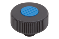 Kółko Radełkowane termoplast ciemnoszary RAL 7021 (06266-21053) - Norelem