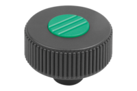 Kółko Radełkowane termoplast ciemnoszary RAL 7021 (06266-42082) - Norelem