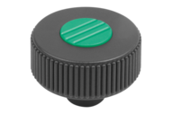 Kółko Radełkowane termoplast ciemnoszary RAL 7021 (06266-43102) - Norelem