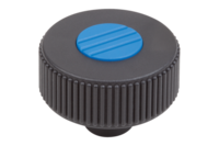 Kółko Radełkowane termoplast ciemnoszary RAL 7021 (06266-41063) - Norelem