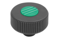 Kółko Radełkowane termoplast ciemnoszary RAL 7021 (06267-21082) - Norelem