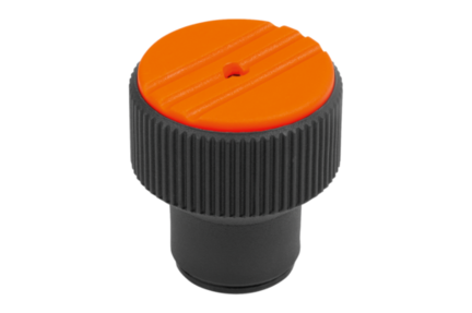 Pokrętło Radełkowane termoplast ciemnoszary RAL 7021 (07125-2061) - Norelem