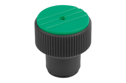 Pokrętło Radełkowane termoplast ciemnoszary RAL 7021 (07125-2062) - Norelem