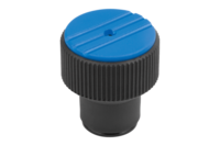 Pokrętło Radełkowane termoplast ciemnoszary RAL 7021 (07125-3083) - Norelem