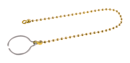 Łańcuszek z kółkiem z drutu mosiądz (96390-20X160) - Norelem