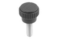 Pokrętło Radełkowane termoplast ciemnoszary RAL 7021 (06094-0003X10) - Norelem
