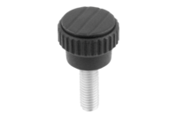 Pokrętło Radełkowane termoplast ciemnoszary RAL 7021 (06094-004X12) - Norelem