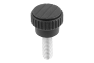 Pokrętło Radełkowane termoplast ciemnoszary RAL 7021 (06094-003X15) - Norelem