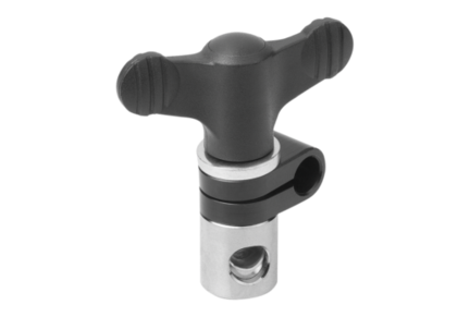 Przegub Zaciskowy aluminium czarny anodowany (31156-1010) - Norelem