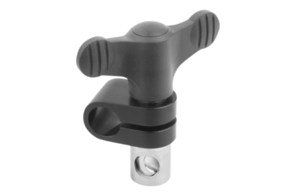 Przegub Zaciskowy aluminium czarny anodowany (31156-2020) - Norelem