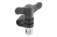 Przegub Zaciskowy aluminium czarny anodowany (31156-2020) - Norelem