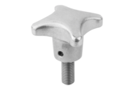 Pokrętło Krzyżowe aluminium z bębnowaniem (06156-605010X30) - Norelem