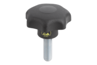 Pokrętło Gwiaździste antystatyczny termoplast czarny RAL 9011 (06220-11408124X25) - Norelem