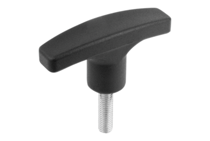 Uchwyt T termoplast czarny (06649-28012X40) - Norelem