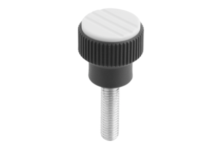 Pokrętło Radełkowane termoplast ciemnoszary RAL 7021 (06092-3105X30) - Norelem