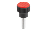 Pokrętło Radełkowane termoplast ciemnoszary RAL 7021 (06092-1066X25) - Norelem